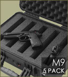 5 pack M9 gun case