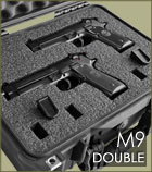 Double m9 pistol carrying case