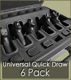quick draw universal handgun 6 pack case